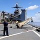 A Boeing ScanEagle drone is launched from the USS Gunston Hall. Photo credit: U.S. Navy